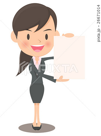 宣伝する女性会社員 宣伝する女性会社員 26671014