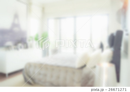 defocus blur background of modern bedroom interior 26671271