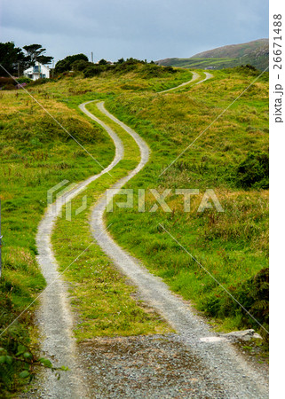 Single Track Gravel Road upon a Hill 26671488