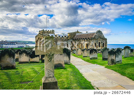 Monastery graveyard in Whitby, North Yorkshire, UK Monastery graveyard in Whitby, North Yorkshire, UK 26672446