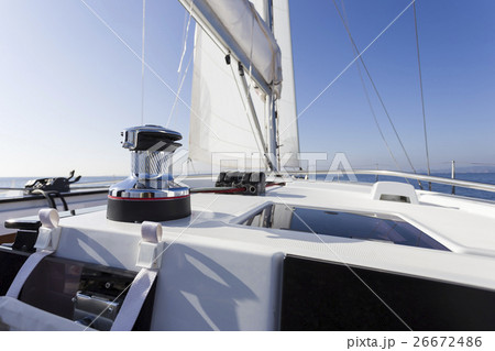 sail vessel surfing on the sea 26672486