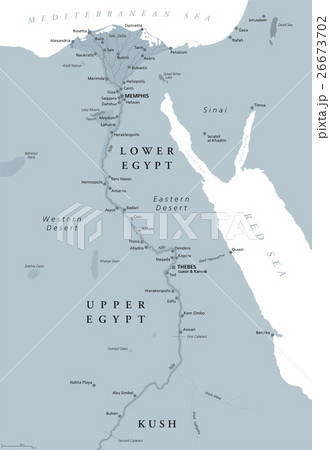Ancient Egypt map gray colored 26673702