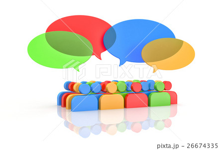 Exchange of opinions. Gossip. 3d illustration 26674335