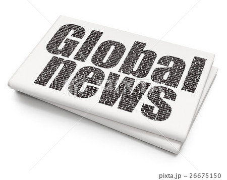News concept: Global News on Blank Newspaper News concept: Global News on Blank Newspaper 26675150