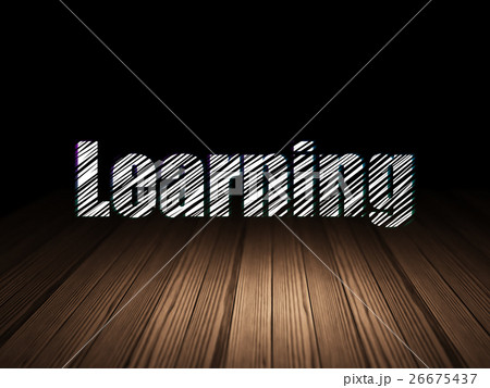 Studying concept: Learning in grunge dark room 26675437