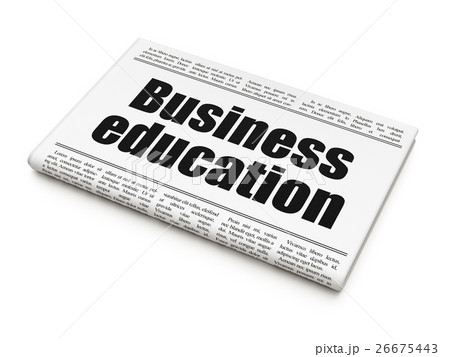 Education concept: newspaper headline Business 26675443