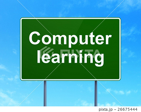 Learning concept: Computer Learning on road sign 26675444