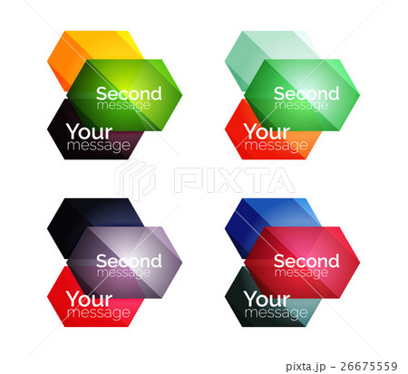 Set of vector shiny blank boxes for your content 26675559