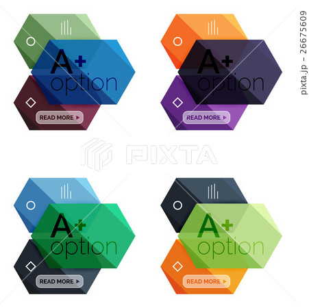 Geometric option infographic templates Geometric option infographic templates 26675609
