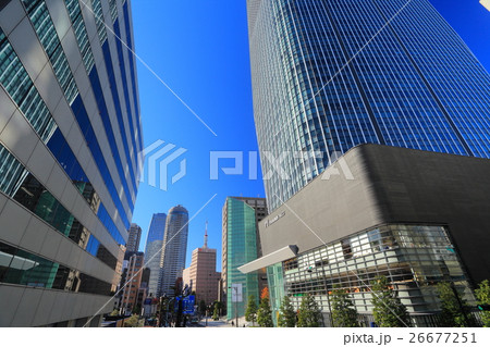 虎の門ヒルズと東京タワーの朝景 26677251