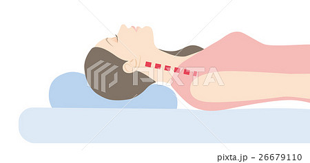 睡眠の体勢_最適の高さの枕 睡眠の体勢_最適の高さの枕 26679110