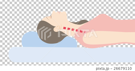 睡眠の体勢_最適の高さの枕 睡眠の体勢_最適の高さの枕 26679110