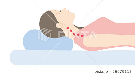 睡眠の体勢_高すぎ枕 26679112