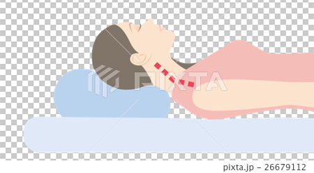 睡眠の体勢_高すぎ枕 26679112