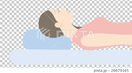 睡姿_枕太高了 26679165