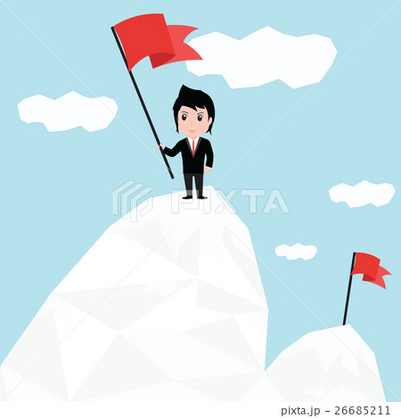 Businessmn target and victory and motivation Businessmn target and victory and motivation 26685211