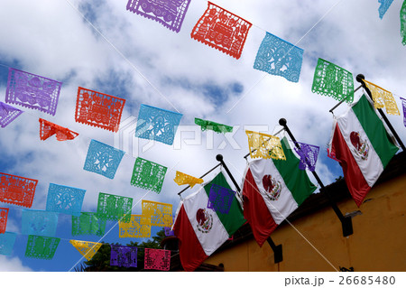 サンミゲル・デ・アジェンデとメキシコ国旗 サンミゲル・デ・アジェンデとメキシコ国旗 26685480