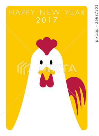 17年酉年年賀状のイラスト素材