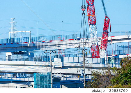 工事中の高速道路　環状線　青空 26688760