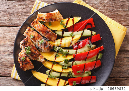 chicken breast with mango, avocado and pepper chicken breast with mango, avocado and pepper 26689832
