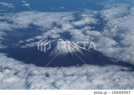 飛行機から富士山 26689993