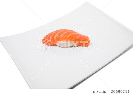 Traditional japanese salmon nigiri sushi. 26690211