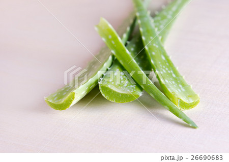 Aloe vera isolated on wooden board background Aloe vera isolated on wooden board background 26690683