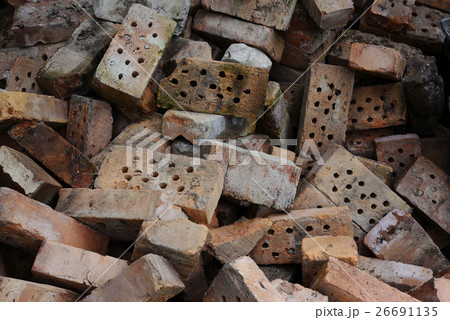 pile of broken old brick outdoor pile of broken old brick outdoor 26691135