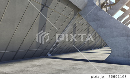 Abstract concrete geometric structure background. 26691163