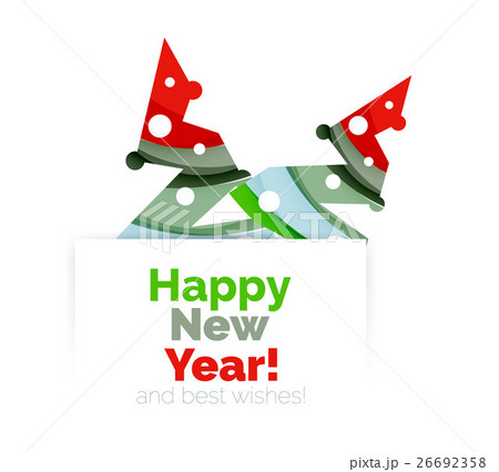 Christmas and New Year geometric banner with text 26692358