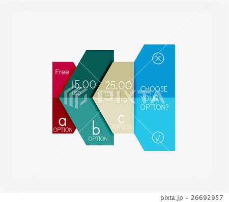 Paper infographic banners and stickers Paper infographic banners and stickers 26692957