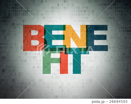 Business concept: Benefit on Digital Data Paper 26694505