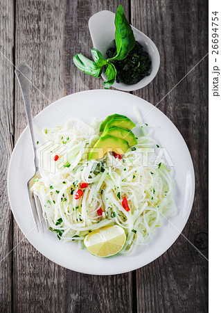 Spicy kohlrabi noodles  26694754
