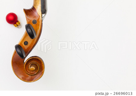 Top view close up shot of old violin Top view close up shot of old violin 26696013