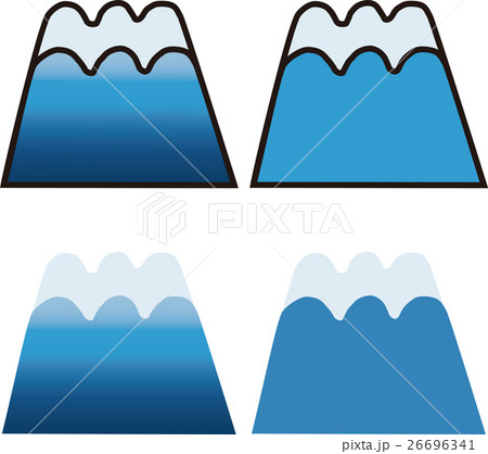 デフォルメした富士山	 26696341