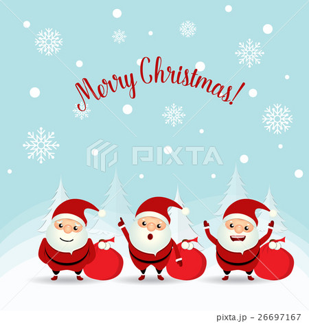 Christmas Greeting Card with Christmas Santa Claus. Vector illustration Christmas Greeting Card with Christmas Santa Claus. Vector illustration 26697167