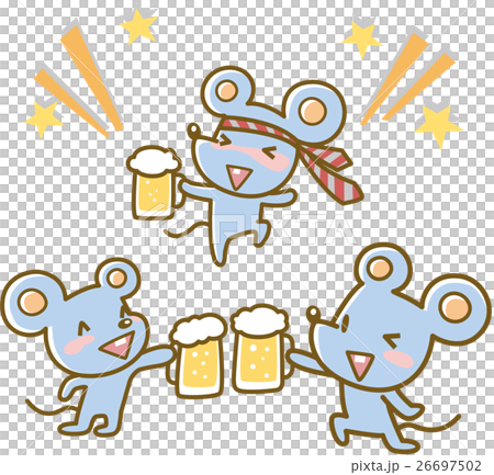 Mouths toast with beer 26697502