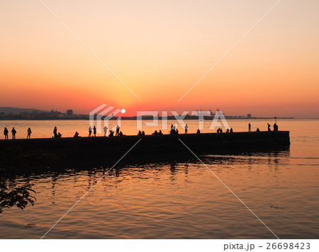 夕日 夕焼け 夕暮れ 26698423