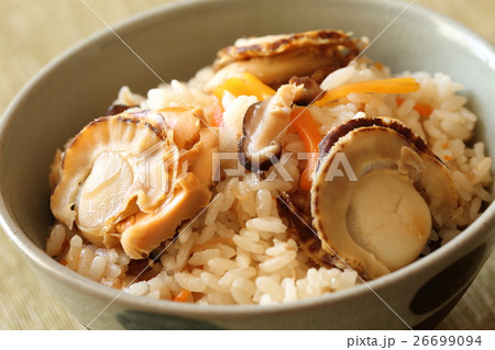帆立の炊き込みご飯 26699094