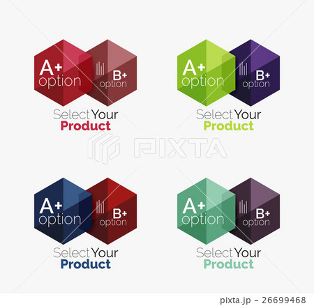Set of abstract geometric hexagon design with 26699468