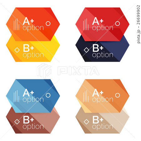 Set of vector abstract infographics content boxes Set of vector abstract infographics content boxes 26699902