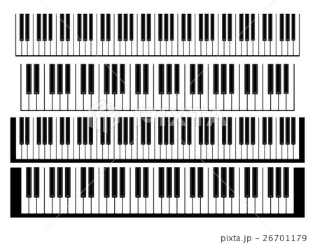 ピアノの鍵盤のイラスト素材