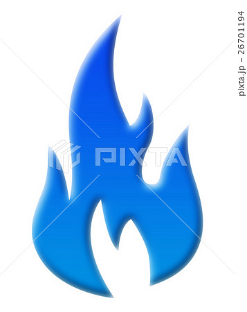 青い炎のイラスト素材