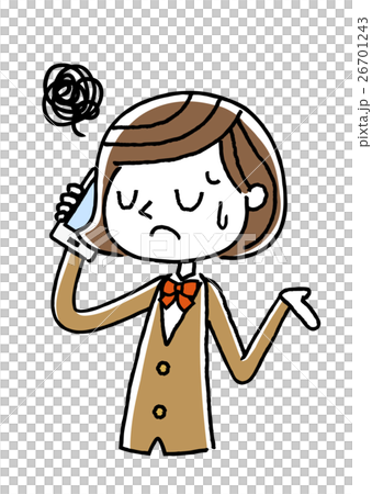 電話：女子学生、残念、がっかり 26701243