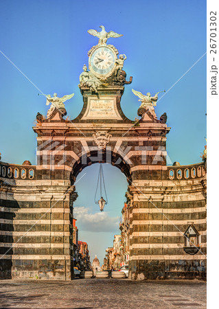 The arch Giuseppe Garibaldi, Catania, Sicily The arch Giuseppe Garibaldi, Catania, Sicily 26701302