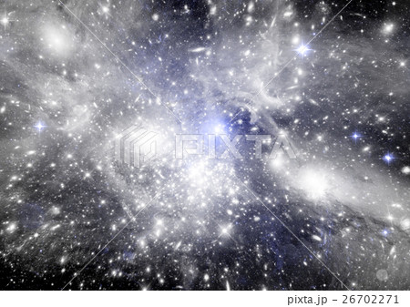 Stars, dust and gas nebula in a far galaxy 26702271