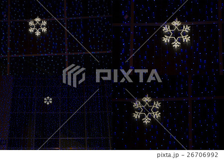 white illuminated snowflake 26706992