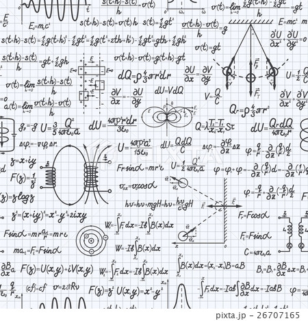 Physical vector seamless pattern on squared sheet Physical vector seamless pattern on squared sheet 26707165