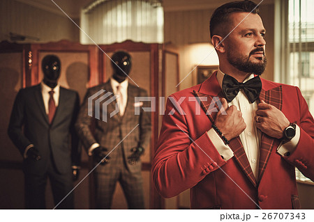 Extravagant stylish man in tailor studio 26707343
