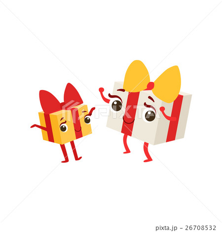 Two Boxes With Presents Kids Birthday Party Happy 26708532